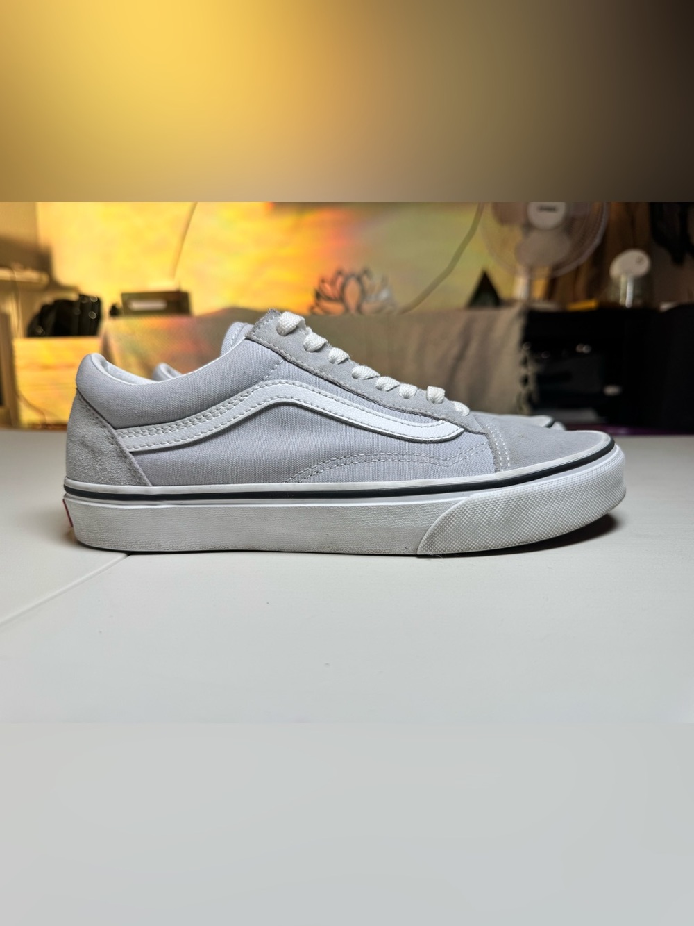 Vans Old Skool Light Grey Sneakers Men’s 8 / Women’s 9.5 Classic Skate Shoe - Picture 2 of 8